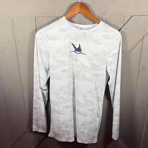 Source Unknown White Camouflage Long Sleeve Sun Shirt Rash guard